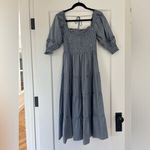 Hill House The Nesli Nap Dress- Navy Gingham